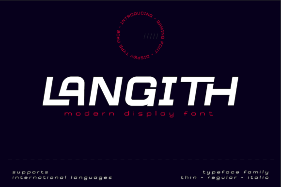 Langith: A Futuristic Display Font for Bold Designs