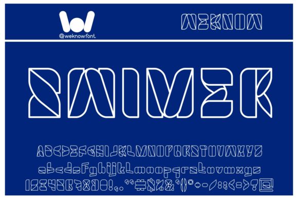Swimer: A Unique Outlined Display Font for Bold Ideas